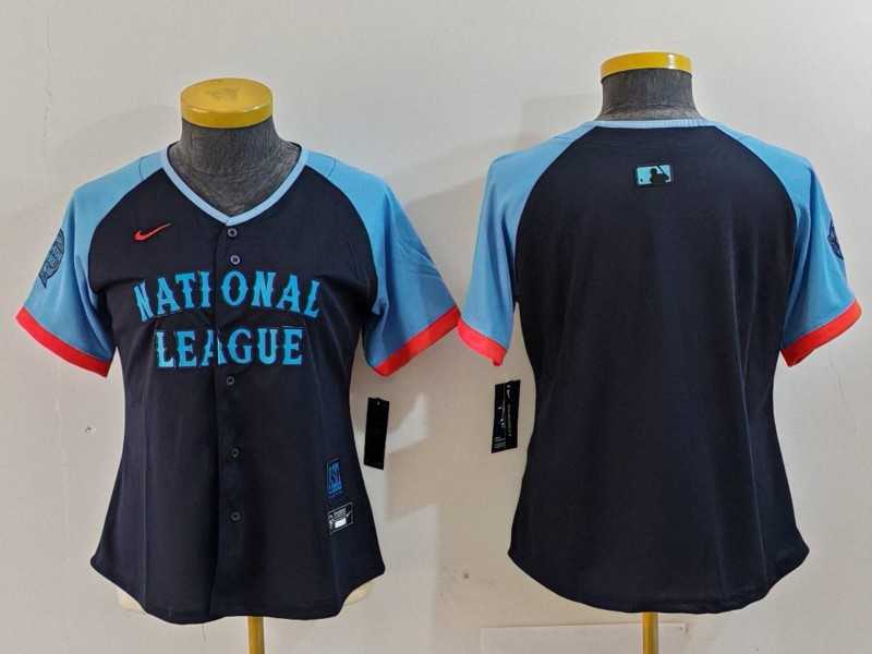 Womens National League Blank Navy 2024 All Star Limited Stitched Baseball Jersey->2024 mlb all-star->MLB Jersey